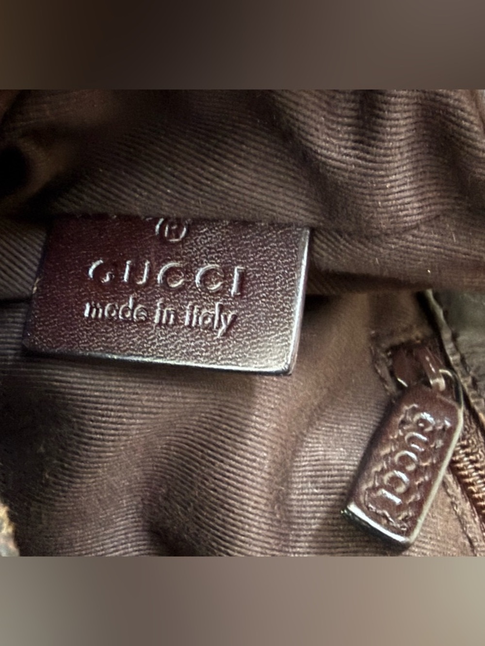 GUCCI GG Monogram Brown Canvas Tote Bag - Picture 12 of 14
